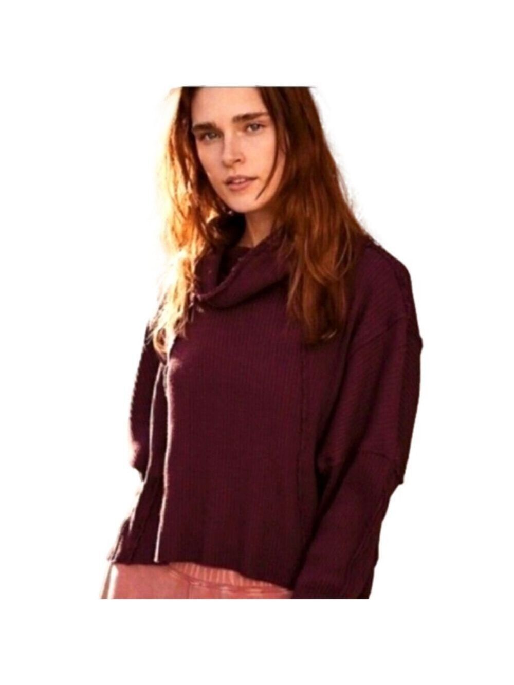 Free People| Juicy Long Sleeve Date Night NWT Cowl Neck split back tunic!